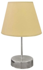 Lampada da tavolo 1xE27/60W/230V beige/cromo lucido