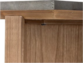 Tavolo consolle di colore naturale con piano in metallo 40x110 cm Riva – Bloomingville