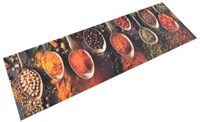 Tappeto Da Cucina Lavabile Cucchiai E Spezie 60x180 Cm Velluto /