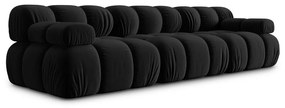Divano in velluto nero 282 cm Bellis - Micadoni Home
