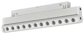 Modulo Faretti Led lineare da binario magnetico 16mm 12W bianco orientabile 24cm Bianco caldo 3000K M LEDME