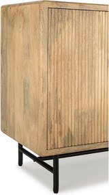 Cassettiera di colore naturale in mango massiccio 190x85x40 cm Mundra – MOME