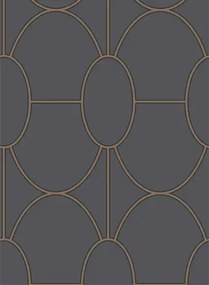 Art Deco Tapete Riviera von Cole & Son - Charcoal