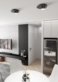 Lampada da soffitto in acciaio BOLX 1 GX53 nera da interno