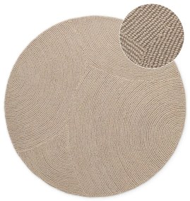 Tappeto rotondo beige in lana tessuto a mano ø 150 cm Eleni Light Beige – Hanse Home