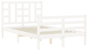 Giroletto con Testiera Bianco Small Double Legno Massello