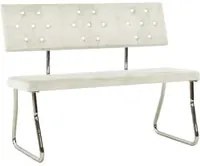 Panca 110 cm in Velluto Bianco Crema 325872