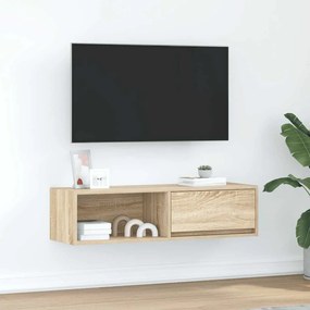 Mobile Porta Tv Rovere Sonoma 100x31x25,5 Cm Legno Multistrato /