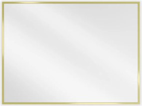 Mexen Loft Specchio da bagno rettangolare 80 x 60 cm, cornice oro spazzolato - 9852-080-060-000-50