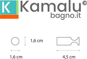 Kamalu - Appendiabiti singolo in acciaio inox finitura nera opaca | Monde-N