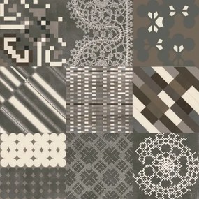 Mutina Azulej Combination decoro Piastrella Smaltata Cm 20x20 Seconda Scelta 27 Pattern Nero