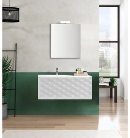 Mobile sottolavabo e lavabo Neo per vasca centrale bianco 3d L 90 x H 32 x P 48 cm