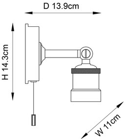 Endon 95505 -Applique da bagno MILLER 1xE27/6W/230V IP44 cromo lucido