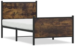 Giroletto Senza Materaso İn Metallo Rovere Fumo 90x190 Cm /