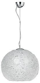 Lampadario Neoclassico Astra trasparente paralume cromo 3x E27 Ø45cm LUCE AMBIENTE DESIGN
