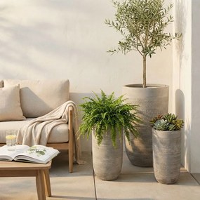 AGATEA - set di vasi in fibra sintetica