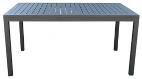 Tavolo Milo 150x90 con Struttura in Alluminio Verniciato, Antracite