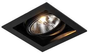 Faretto da incasso moderno nero 18 cm orientabile - ARTEMIS 111