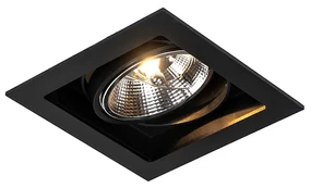 Faretto da incasso moderno nero orientabile 18 cm - Artemis 111