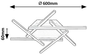 Rabalux 71365 - Lampadario a plafone LED SEVERINE LED/40W/230V 3000K