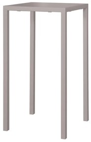 Tavolo alto BASILEA in metallo tortora 70&#215;70 cm, impilabile