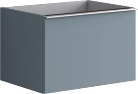 Mobile da bagno da fissare sotto lavabo L 60 x H 40 x P 45.5 cm indaco laccato, 2 cassetti Pixel plain