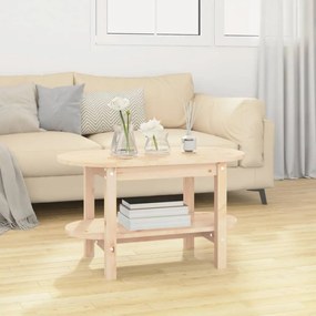 Tavolino Da Salotto 80x45x45 Cm İn Legno Massello Di Pino /