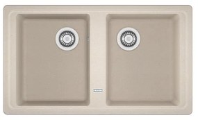 Lavello integrato 2 vasche FRANKE Boston fragranite L 50 x L 86 cm beige
