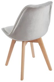 Sedia Synk Velluto - Grigio chiaro