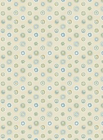 GP & J Baker Carta da parati Court Buttons - Blue/ Green