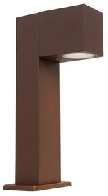 Lampada da palo da esterno industriale marrone ruggine 30 cm IP44 - Baleno