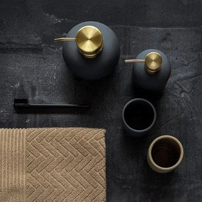 Tazza in ceramica antracite per spazzolini da denti Lotus - Mette Ditmer Denmark