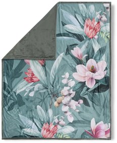 Coperta verde reversibile , 130 x 160 cm Parler - Descanso