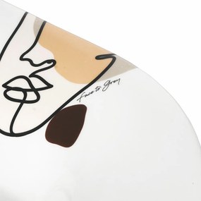 Piatto da portata in ceramica , 43,5 x 35,5 cm Face to Grey - VDE Tivoli 1996