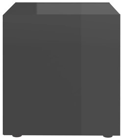 Mobile porta tv 2 pz grigio lucido 37x35x37 cm in truciolato