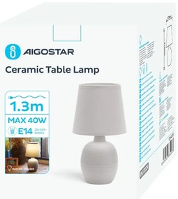 Aigostar - Lampada da tavolo 1xE14/40W/230V grigio