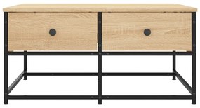 Tavolino da Salotto Rovere Sonoma 80x80x40 cm Legno Multistrato