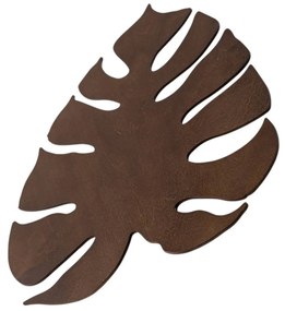 Envostar applique Folah, a forma di foglia, noce, 40 x 35 cm