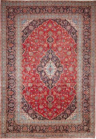 Kashan Tappeto persiano 350x250 Rosso (Iran) Annodato A Mano