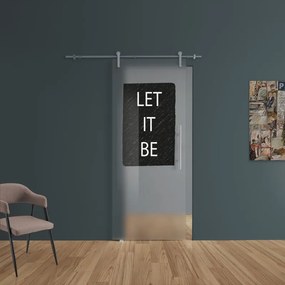 Porta scorrevole Let it be in cristallo, L 88 x H 215 cm, con binario Ermes