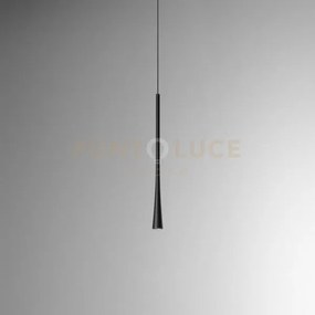 Dafne s/p - sospensione nera in alluminio a led 213lm 3000k 7w 1 lu...