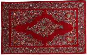 Kashan Tappeto 210 x 330 Rosso (Iran) Annodato A Mano