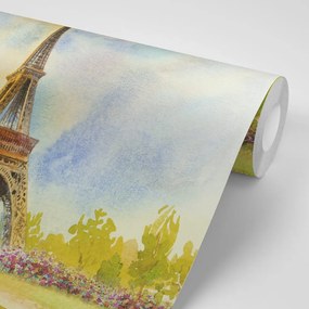 Carta da parati – Torre Eiffel in colori pastello