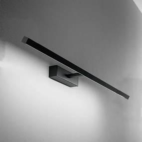 Applique Moderna Riga Metallo Nero Acrilico Led 24W 3000K