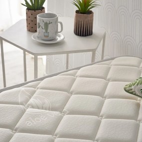 Materasso matrimoniale in schiuma dura/media 140x200 cm Naturcare Aloe Vera - Moonia
