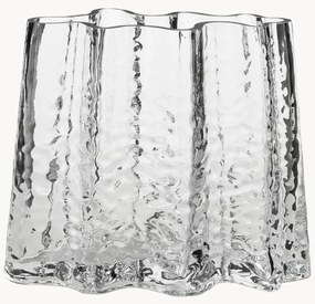 Vaso in vetro soffiato con superficie strutturata Gry, alt. 19 cm