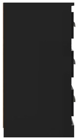 Credenza nera 70x35,5x67,5 cm in legno multistrato
