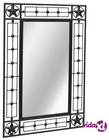 vidaXL Specchio da Parete Rettangolare 50x80 cm Nero