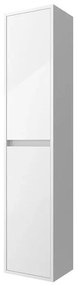 Colonna bagno sospesa 140 cm bianco lucido ripiani regolabili Gaya