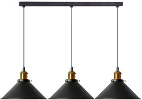 LAMPADA DA SOFFITTO PENSILE PORTO BLACK 3CP